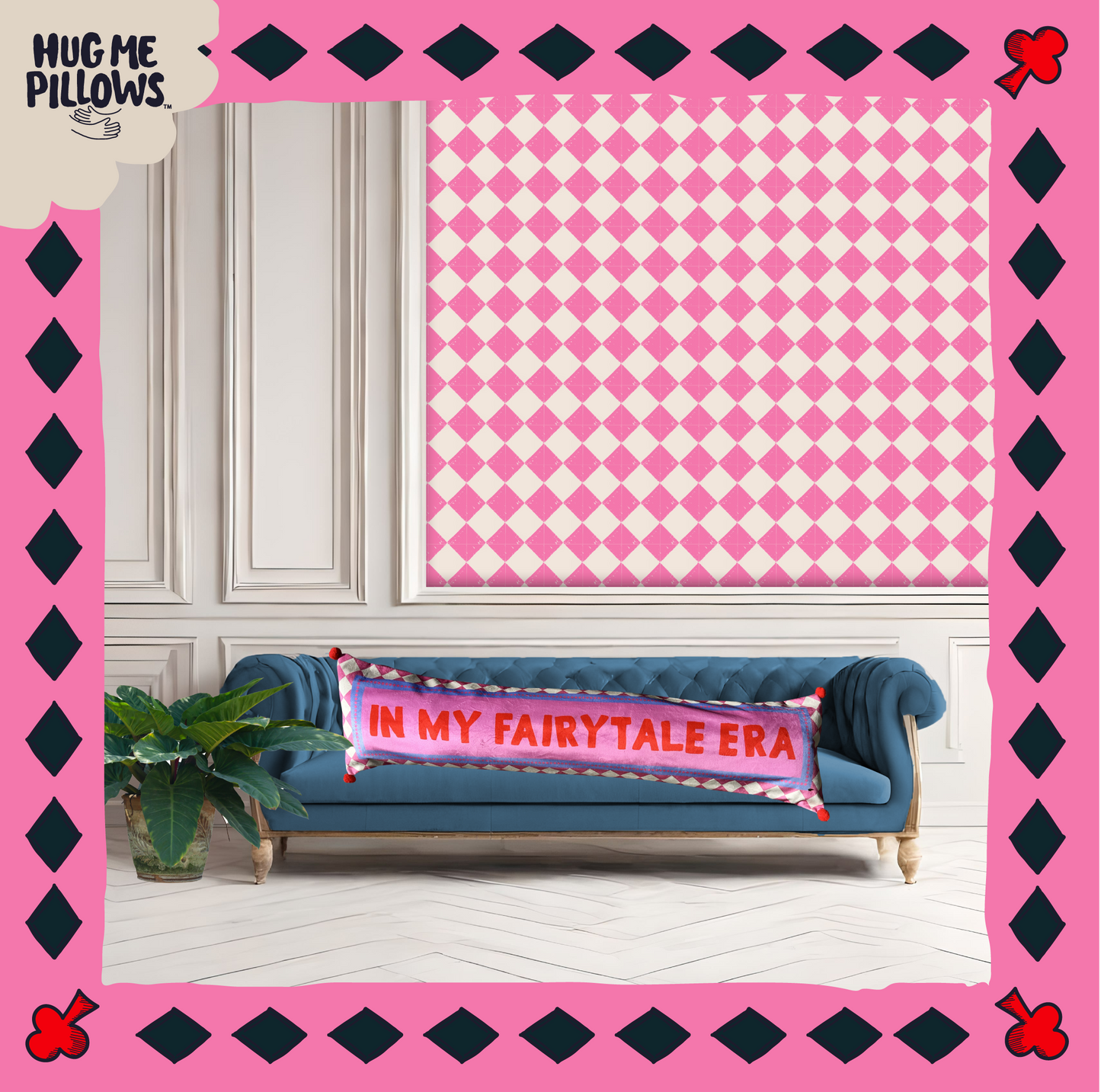 "In My Fairytale Era" By Charlie customisable BIG bolster pillow.