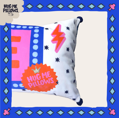 Luxury "MY HAPPY PLACE" Bolster Pillow | Extra Large UK-Made Cushion for Sofas & Beds