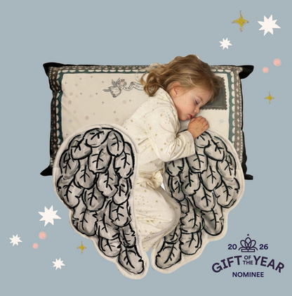 Letters to Heaven Pillow. Supporting little ones through Bereavement. Softly weighted wings.