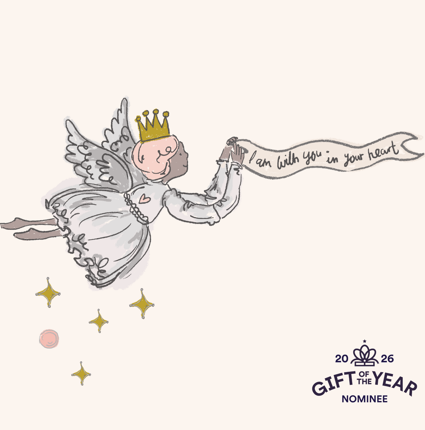 Letters to Heaven Pillow. Supporting little ones through Bereavement. Softly weighted wings.