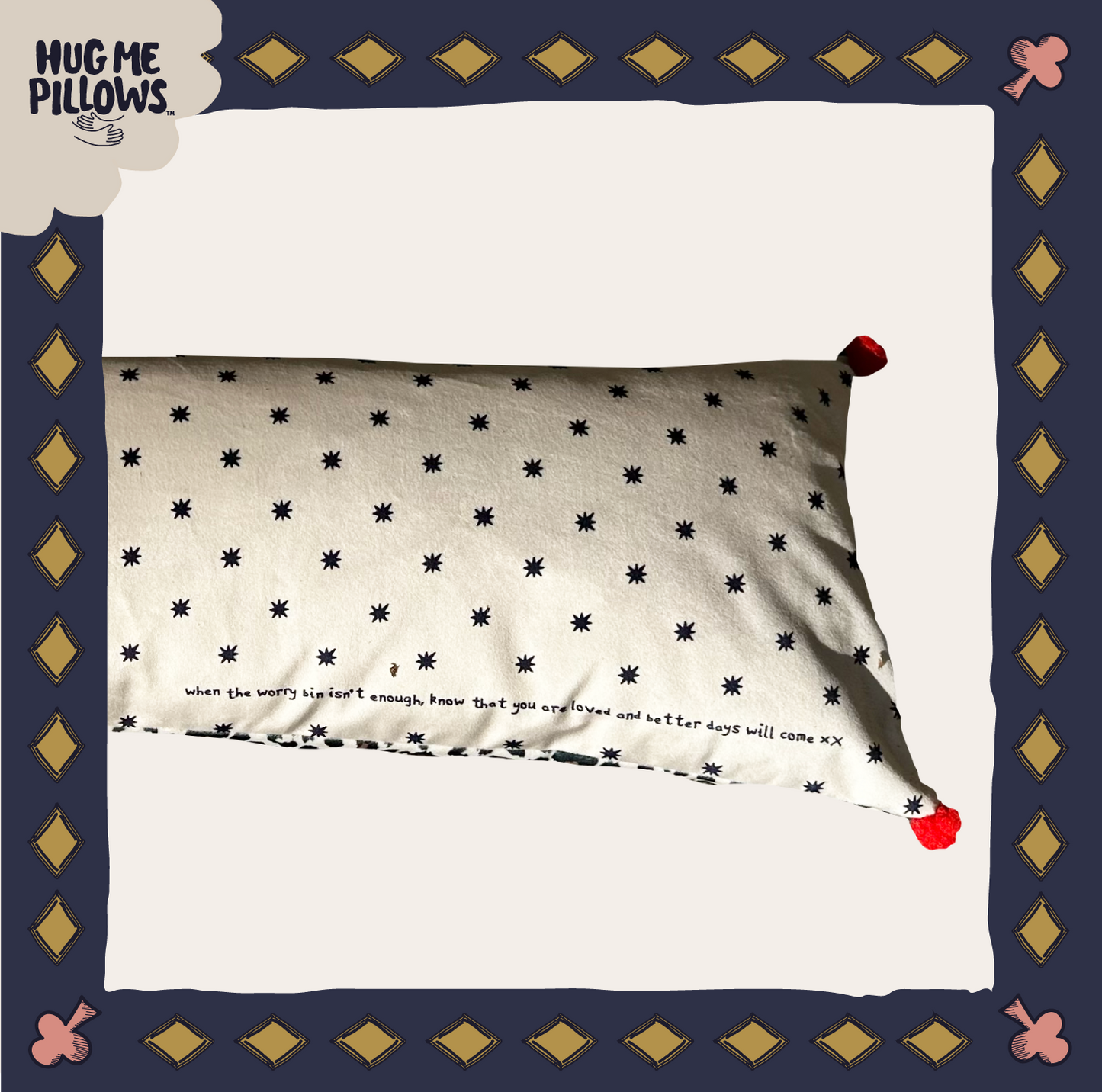 "Reserved for the Queen" BIG bolster pillow.