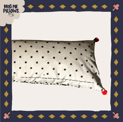 "Reserved for the Queen" BIG bolster pillow.