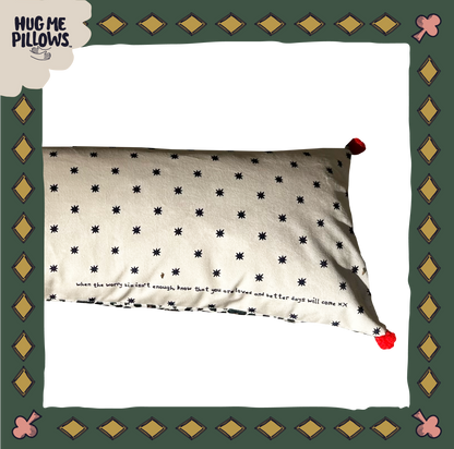 "Reserved for the Queen" BIG bolster pillow.