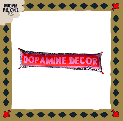 "Dopamine Decor" By Aggie customisable BIG bolster pillow.