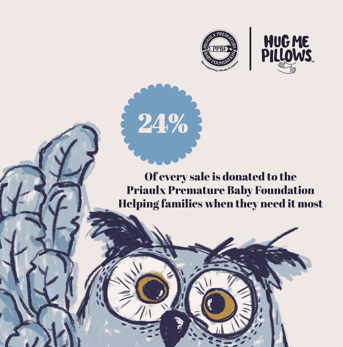 Nighty Owl Pillow – our cozy, Mindful Gift with a Purpose