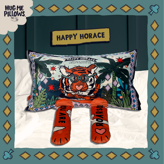 Happy Horace pillowcase.