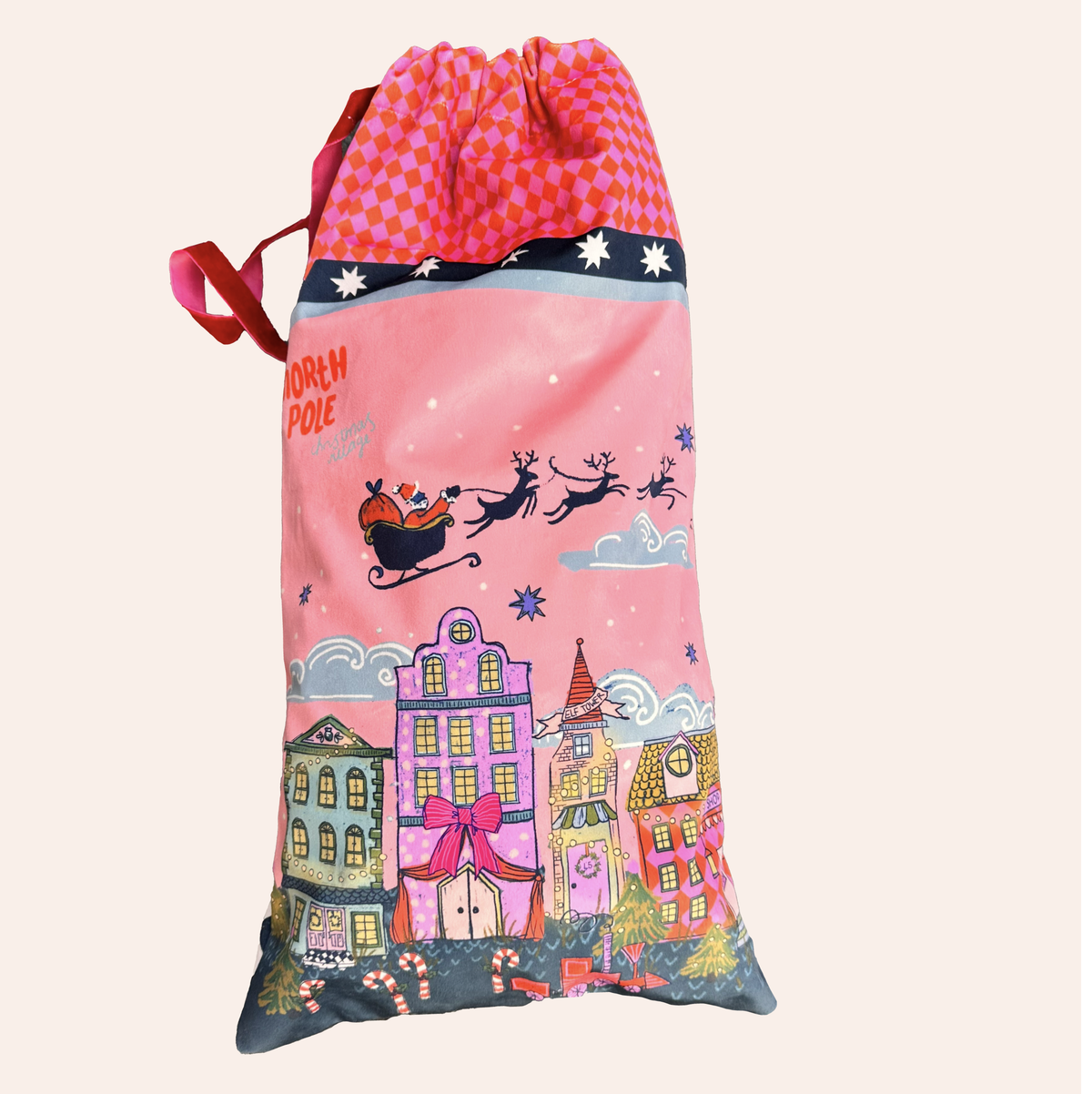 "Letters to Santa" Christmas pink stocking 30% off