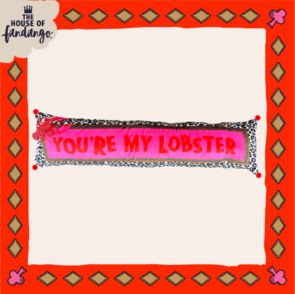 You’re My Lobster” Decorative Bolster Pillow with Sequin Lobster –Bright House Décor