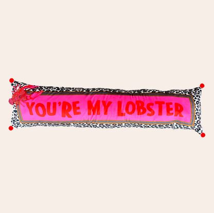 You’re My Lobster” Decorative Bolster Pillow with Sequin Lobster –Bright House Décor